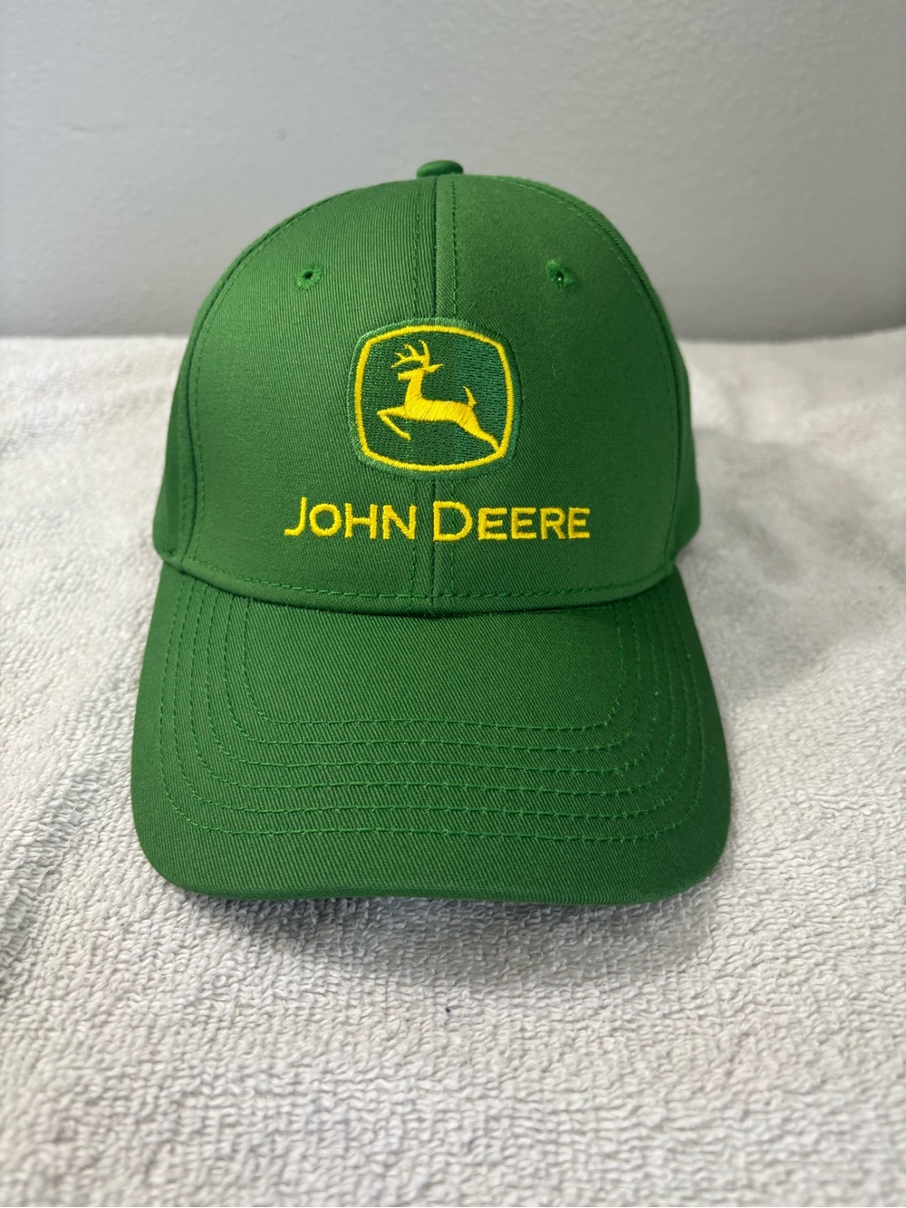 John Deere Green Embroidered Classic Logo Adjustable Strapback Hat Cap Farmcore